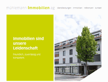 Tablet Screenshot of muehlemann-immobilien.ch